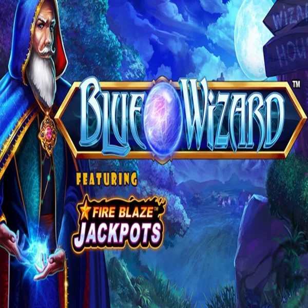 Blue Wizard Fire Blaze Jackpots game by Rarestone Gaming – logo hosted on Spinbara Casino