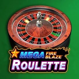 Mega Fire Blaze Roulette online game logo by Playtech on spinnbara.gr